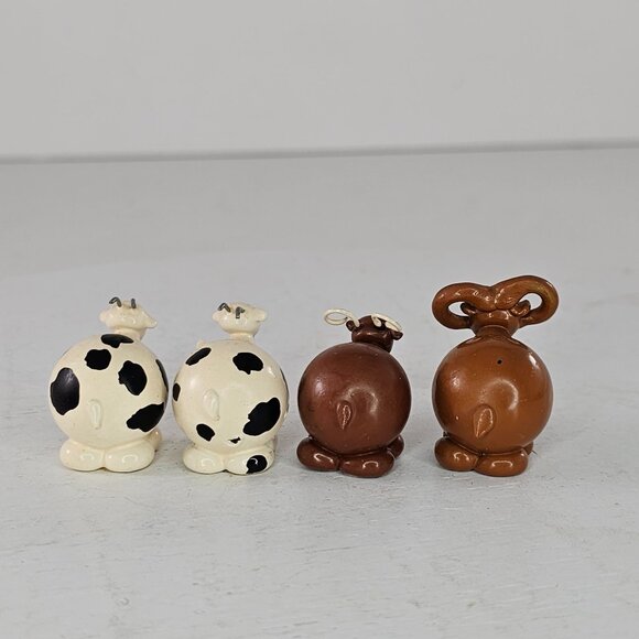 Miniature Brazilian Marble Animal Figurines Set Of 4 Ram Goat Cow Design - Picture 7 of 8